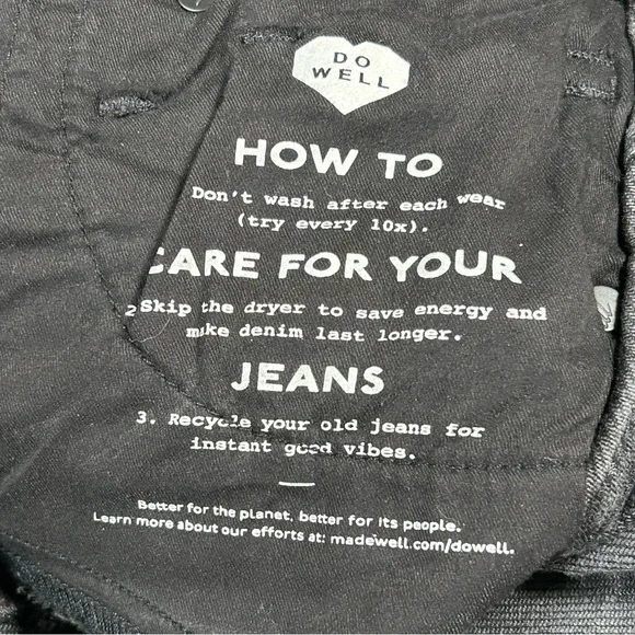 Madewell NWT Womens 10 In High Rise Skinny Jeans Magic Pockets Soft Black Sz 23P - Picture 12 of 15